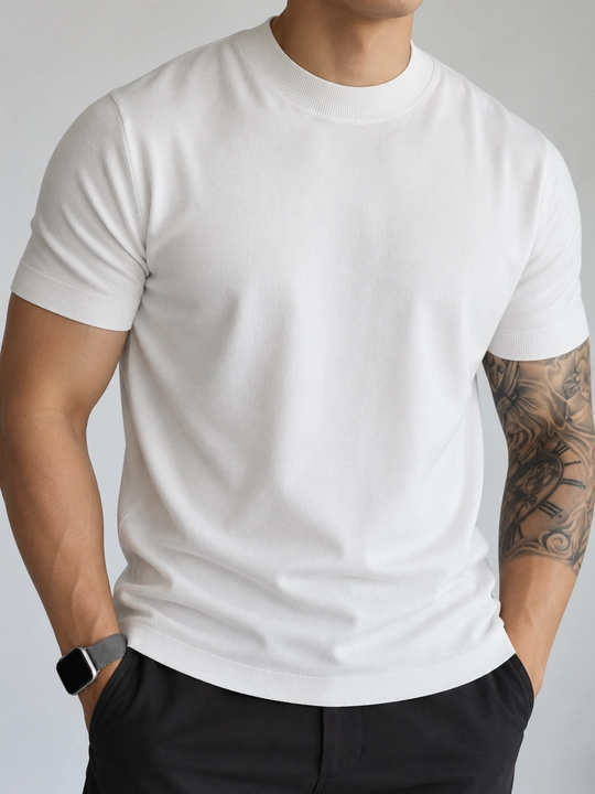Мужской свитер-американка с короткими рукавами, круглый воротник, Freesize (XL)