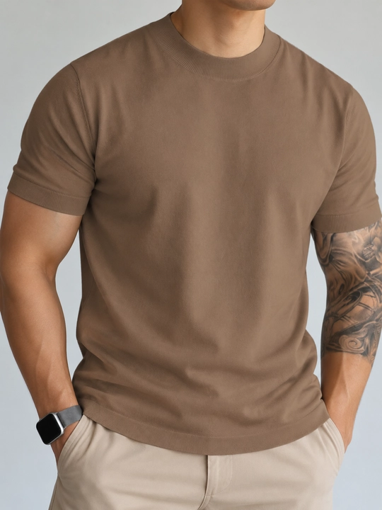 Мужской свитер-американка с короткими рукавами, круглый воротник, Freesize (XL)