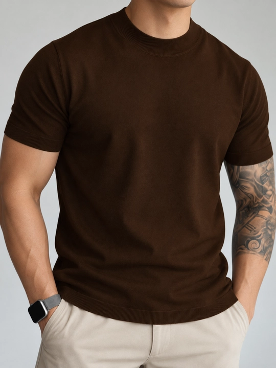 Мужской свитер-американка с короткими рукавами, круглый воротник, Freesize (XL)