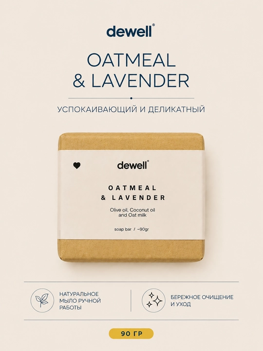 Qo‘lda tayyorlangan tabiiy sovuni Dewell 90 gr