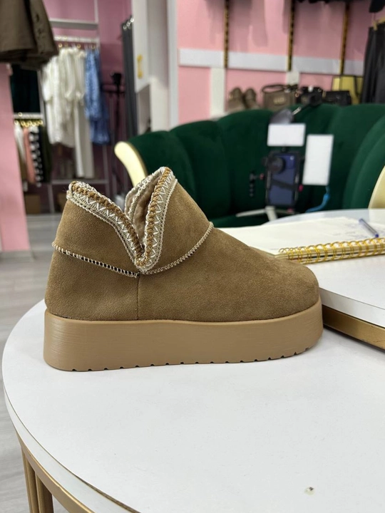 Угги женские с мехом, удобные, тёплые, классный дизайн, размер 36-40