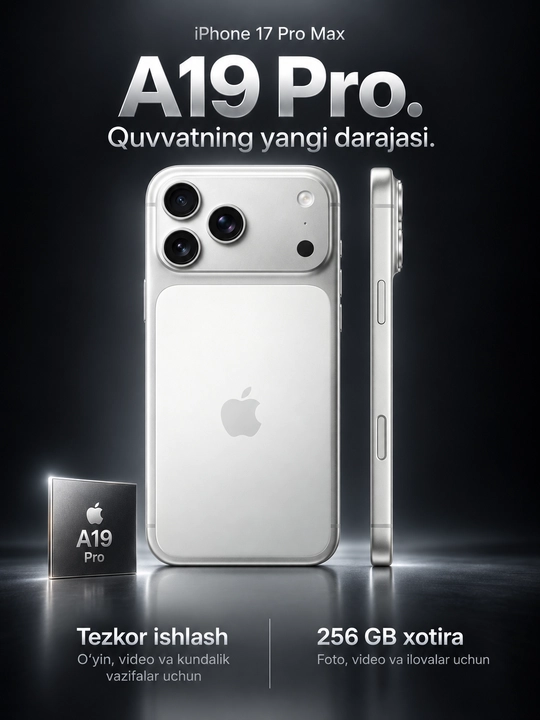 Смартфон Apple iPhone 17 Pro Max 256GB / 512GB, с гарантией