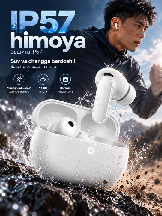 Simsiz quloqchin HUAWEI FreeBuds Pro 5, ANC, Bluetooth 6.0, 38 soatgacha, IP57