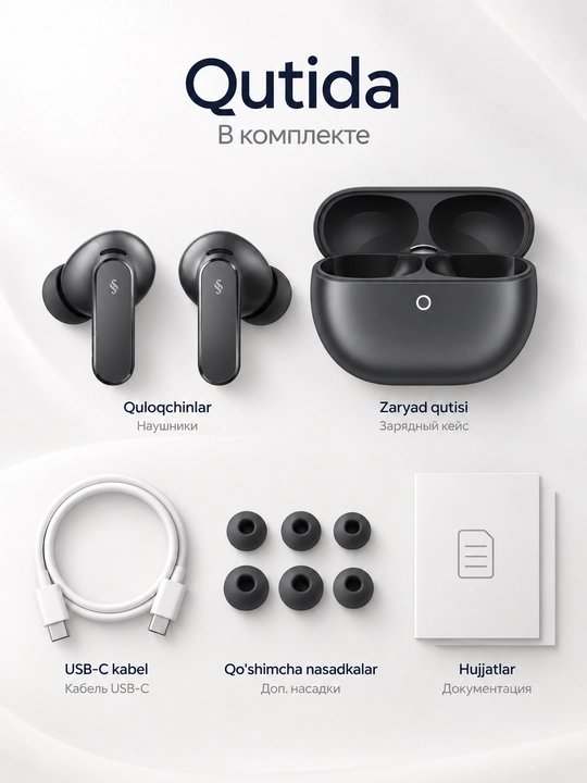 Simsiz quloqchin HUAWEI FreeBuds Pro 5, ANC, Bluetooth 6.0, 38 soatgacha, IP57