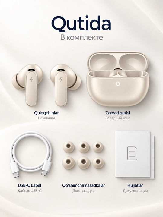 Simsiz quloqchin HUAWEI FreeBuds Pro 5, ANC, Bluetooth 6.0, 38 soatgacha, IP57