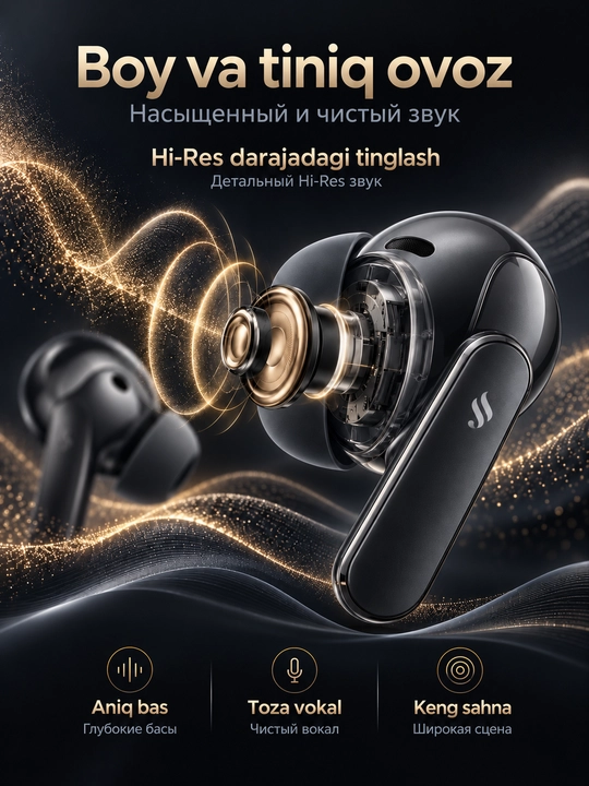 Simsiz quloqchin HUAWEI FreeBuds Pro 5, ANC, Bluetooth 6.0, 38 soatgacha, IP57