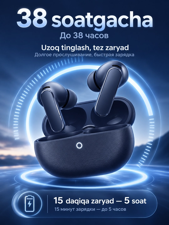 Simsiz quloqchin HUAWEI FreeBuds Pro 5, ANC, Bluetooth 6.0, 38 soatgacha, IP57