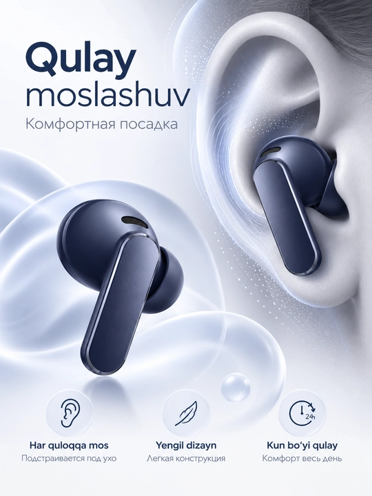 Simsiz quloqchin HUAWEI FreeBuds Pro 5, ANC, Bluetooth 6.0, 38 soatgacha, IP57