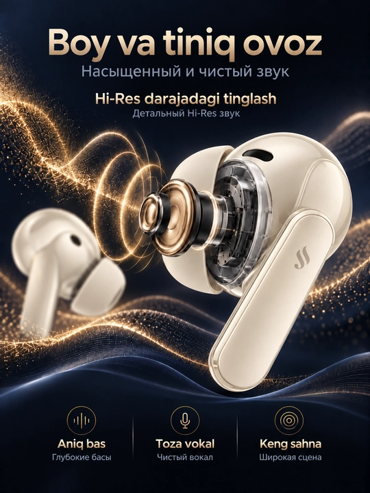 Simsiz quloqchin HUAWEI FreeBuds Pro 5, ANC, Bluetooth 6.0, 38 soatgacha, IP57
