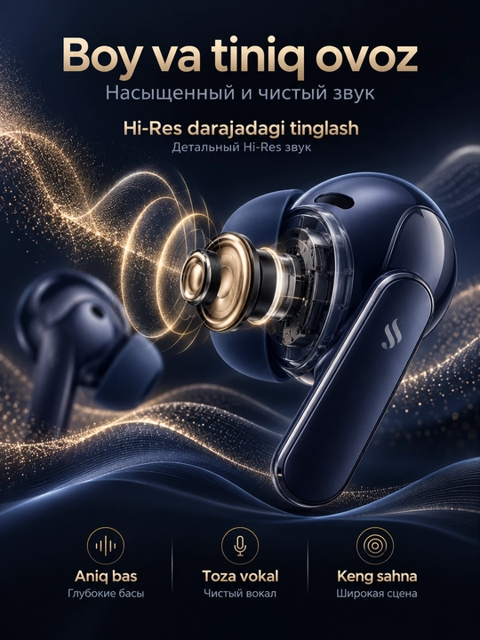 Simsiz quloqchin HUAWEI FreeBuds Pro 5, ANC, Bluetooth 6.0, 38 soatgacha, IP57