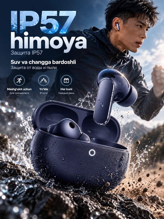 Simsiz quloqchin HUAWEI FreeBuds Pro 5, ANC, Bluetooth 6.0, 38 soatgacha, IP57