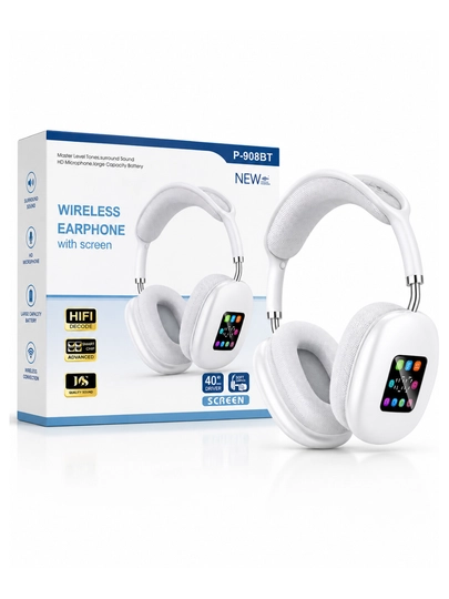 P-908BT simsiz Bluetooth sensorli ekran va mikrofonli quloqchinlar - 