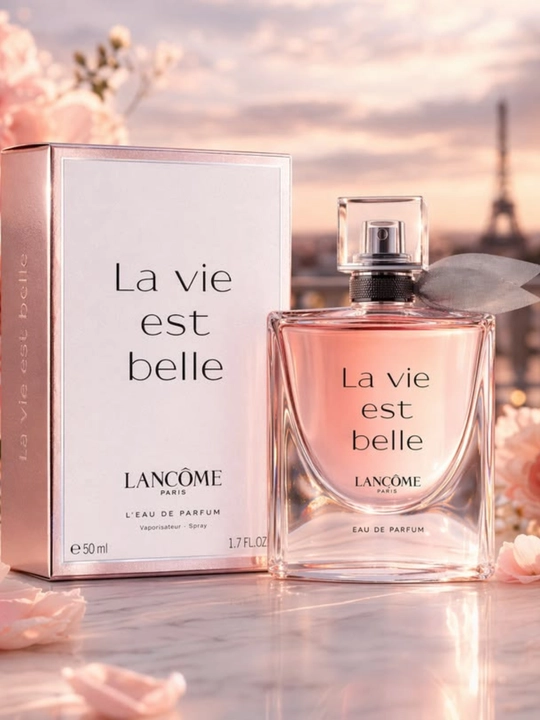 Lancôme La Vie Est Belle ayollar atiri, shirin gulli va vanilli ifor, nafis Eau de Parfum