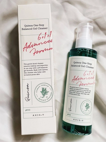 Pilling-gel yuz tozalash uchun AXIS-Y Quinoa One Step Balanced Gel Cleanser - 