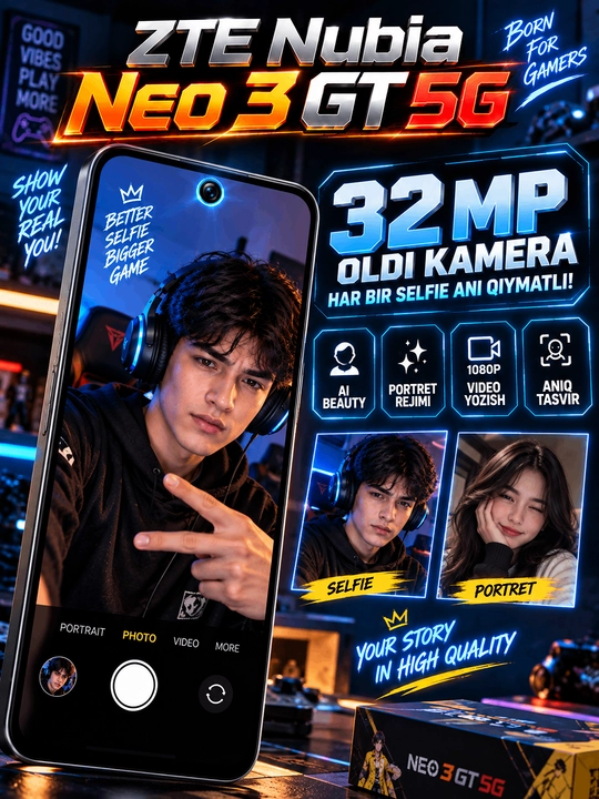 ZTE Nubia Neo 3 GT 5G 6000 мАч 120 FPS 🎁 НАБОР НОЖЕЙ В ПОДАРОК 🔪мощный смартфон геймеров