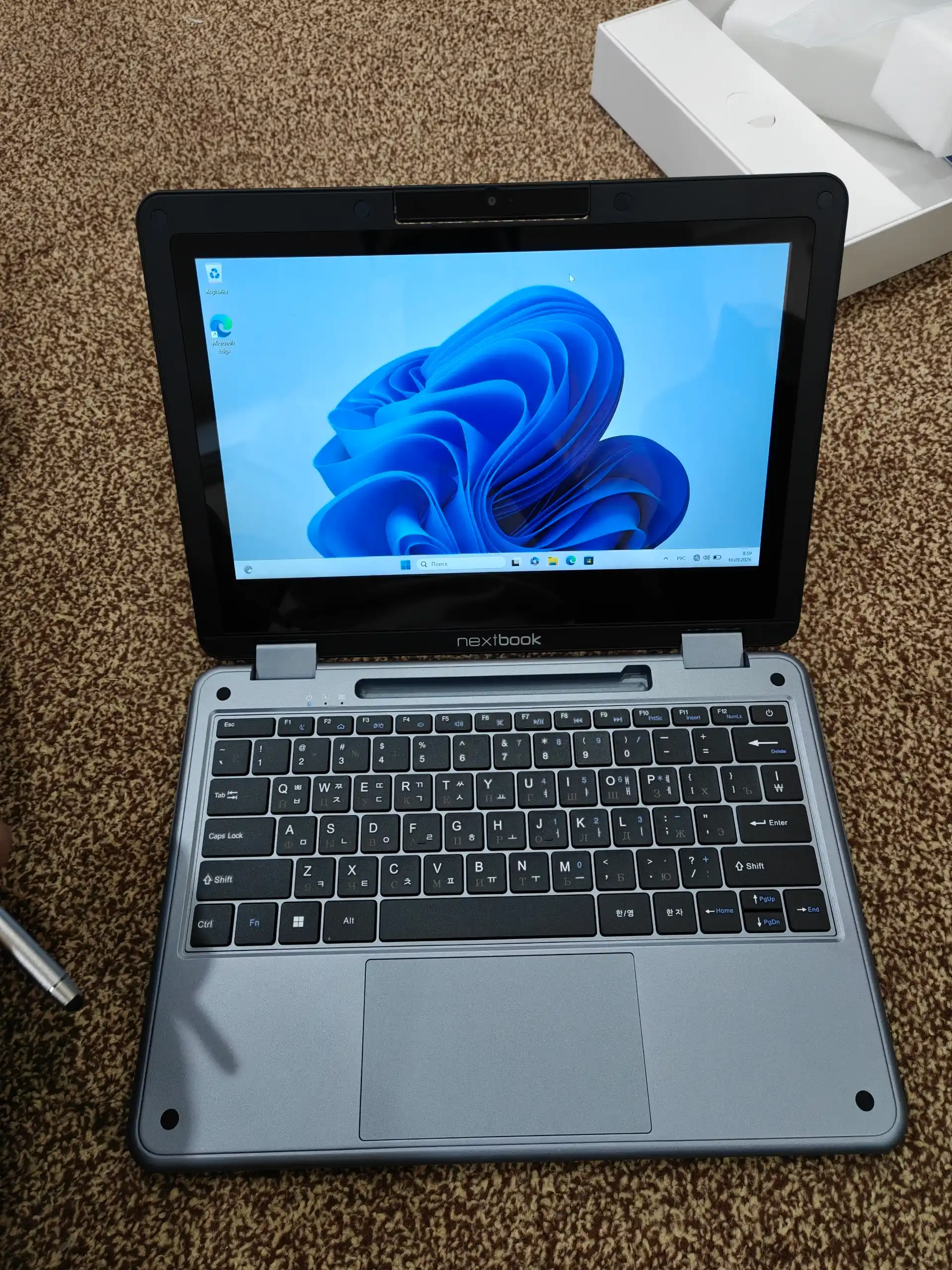 Ноутбук Nextbook 11.6″ 2-в-1, сенсорный 360°, Intel N4120, 4/128 ГБ, Windows 11
