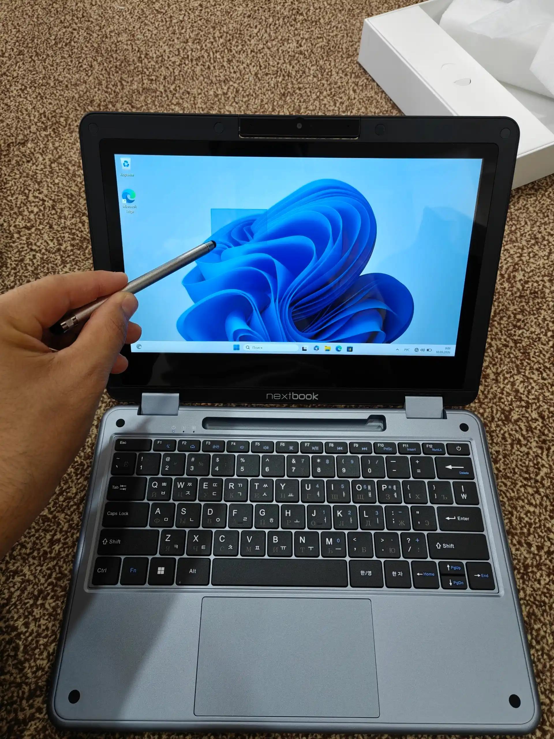 Ноутбук Nextbook 11.6″ 2-в-1, сенсорный 360°, Intel N4120, 4/128 ГБ, Windows 11