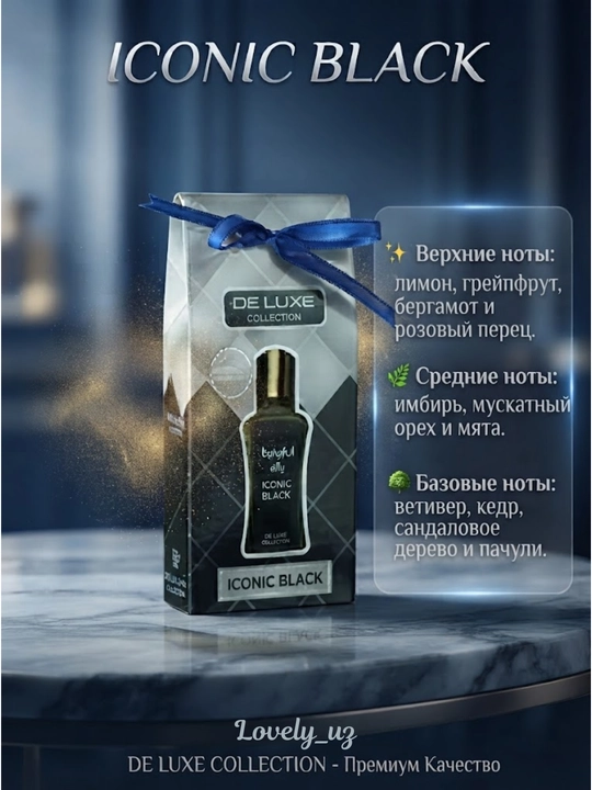 Iconic black духи подходящий как мужчинам, так и женщинам , масляные, стойкие