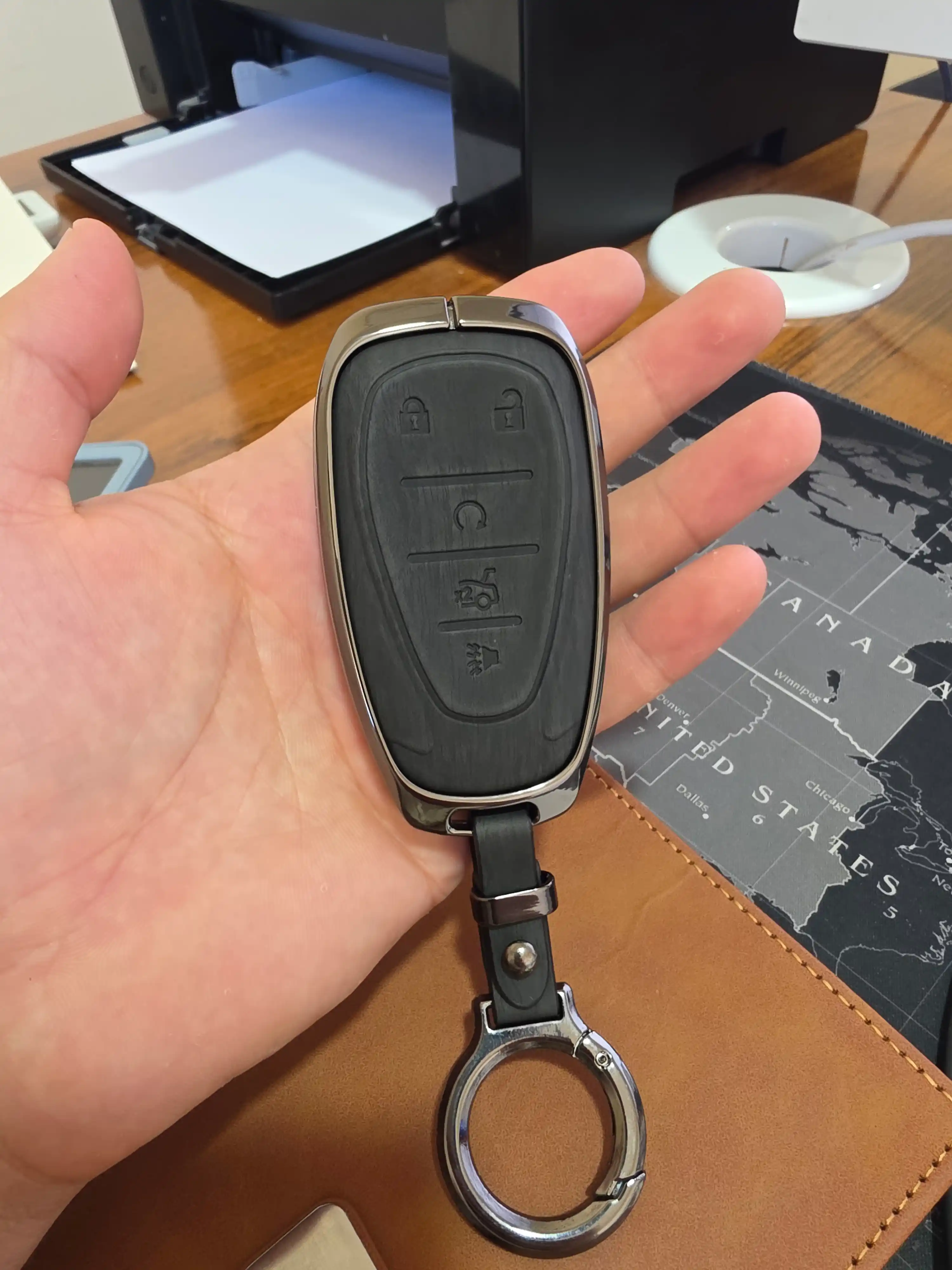 Чехол хром для ключа автомобиля Onix, Malibu 2, Cobalt, BYD, Magicar 908