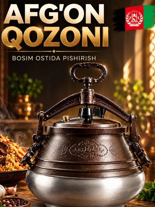 Афганский казан-скороварка, чугунный казан для быстрого приготовления - 