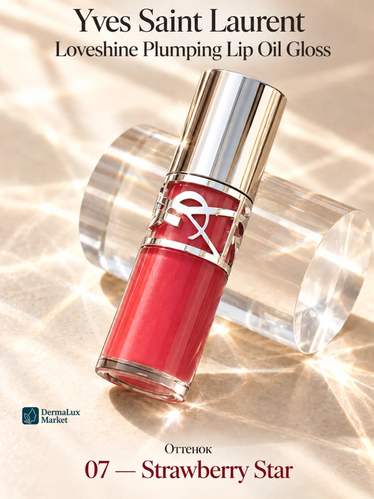 Lab uchun blesk hajm beradi. Yves Saint Laurent Loveshine, aplikatorli lab blеski