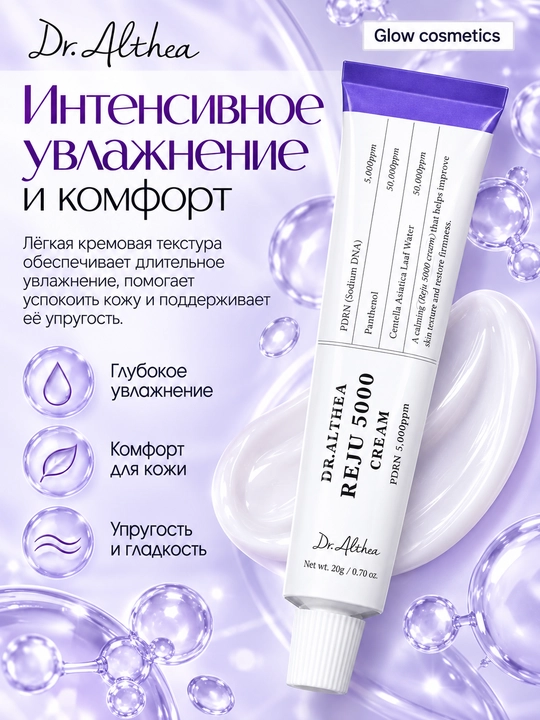 PDRN bilan tiklovchi va yoshartiruvchi krem Dr.Althea PDRN Reju 5000 Cream