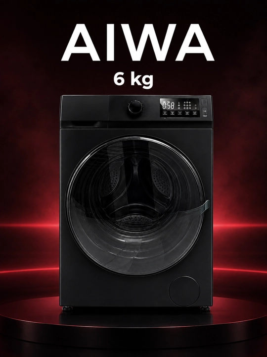 AIWA kir yuvish mashinasi 6 kg, avtomatik, old tomondan yuklanadigan, displeyli - 