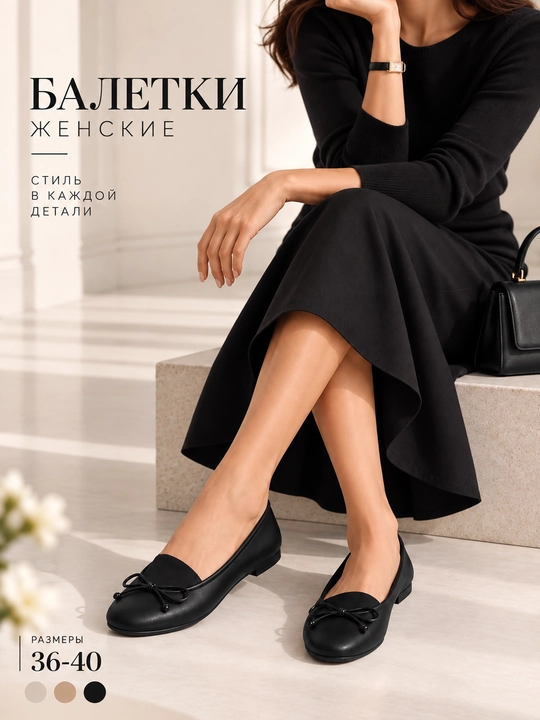 Женские балетки, лето-осень, размеры 36-40 - 