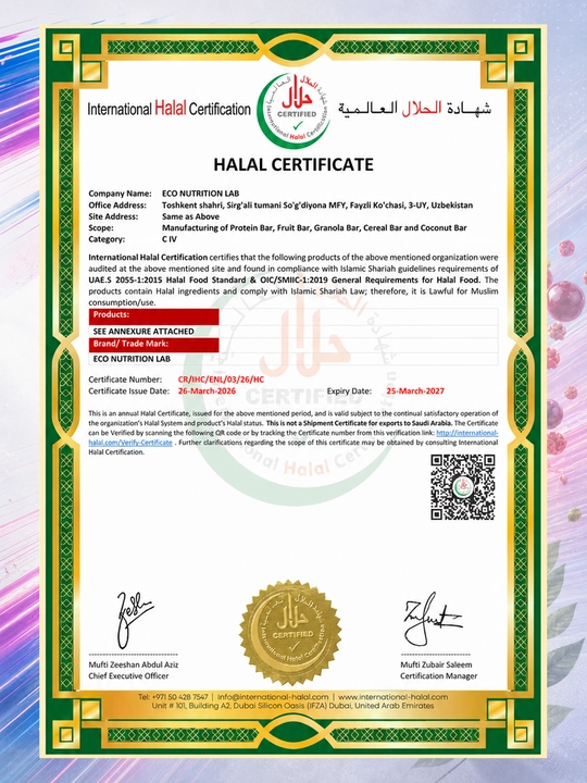 Shakar qo‘shilmagan shokoladli qoplamaga ega Yoko donli batonchalari, 12 dona × 45 g