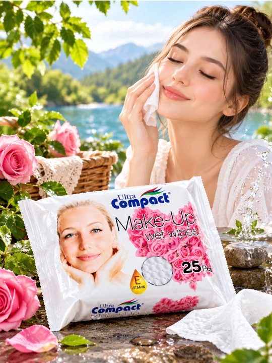 Салфетки для очищения лица, влажные, для снятия макияжа, 25 шт