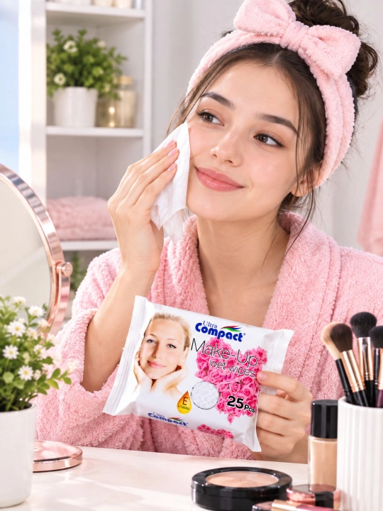 Салфетки для очищения лица, влажные, для снятия макияжа, 25 шт