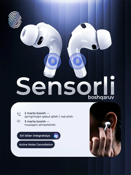 Pods Pro 3 ANC, bluetooth наушники беспроводные
