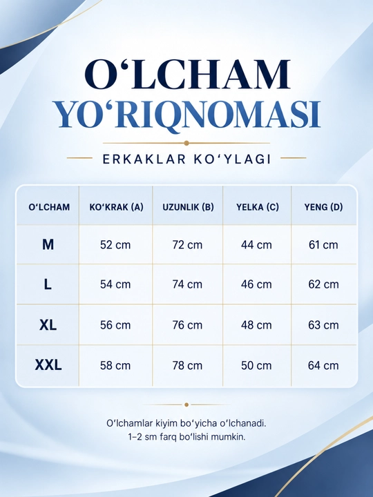Erkaklar uchun klassik uzun yengli kundalik ko‘ylak, 9 xil rangda, M-XXL
