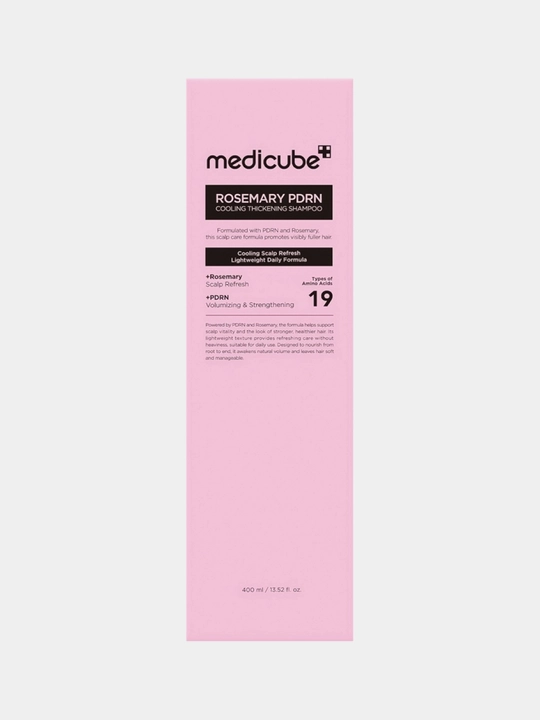Barcha turdagi sochlar uchun shampun Medicube Rosemary PDRN Cooling Thickening Shampoo