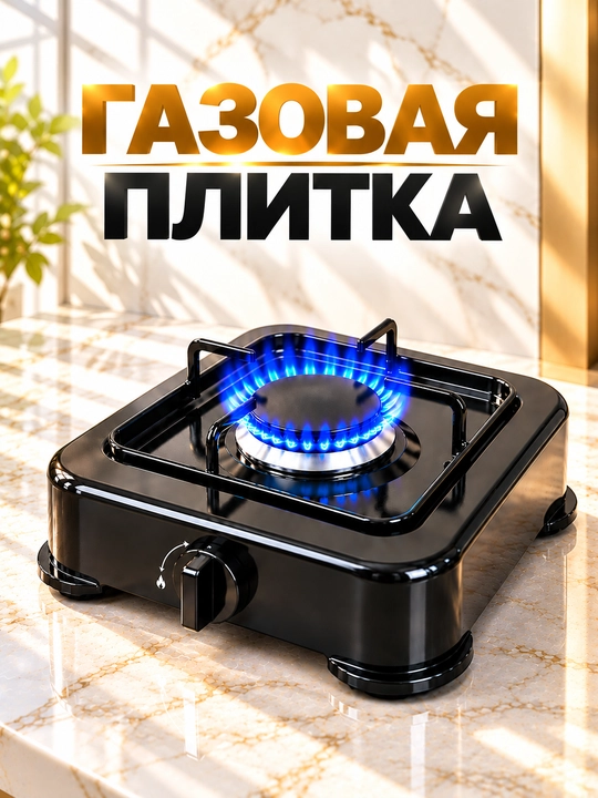 Stol usti plitasi, gaz, 1 konforkali, propan, Uy va dala hovli uchun ixcham - 