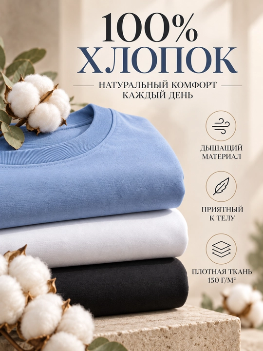 Набор мужских футболок HABRO, 3 шт, с красивым кантиком