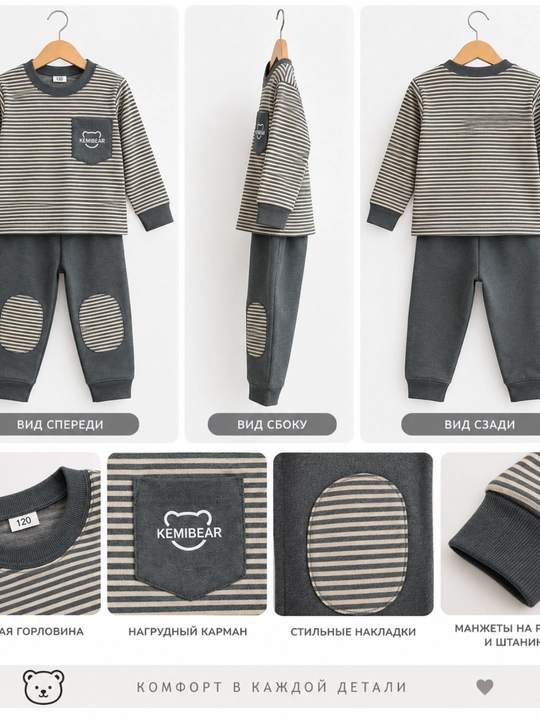 O‘g‘il bolalar uchun bolalar pijamasi, uy uchun yumshoq pijama, uy kiyim