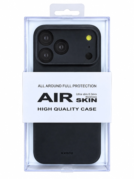 IPhone uchun Air Skin yupqa g‘ilofi KZDOO — 0.3 mm, minimalistik himoya