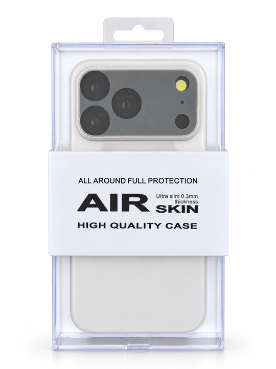 IPhone uchun Air Skin yupqa g‘ilofi KZDOO — 0.3 mm, minimalistik himoya