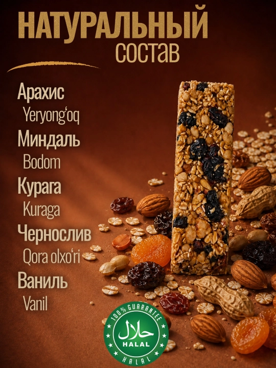 Eco Nutrition Lab Granola assorti myusli batonchalari, 12 dona