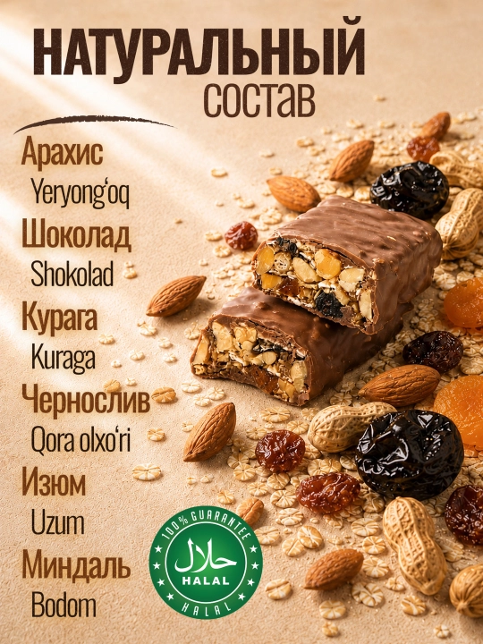 Eco Nutrition Lab Granola assorti myusli batonchalari, 12 dona