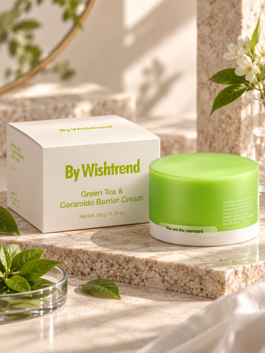 Cream By Wishtrend Green Tea & Ceramide Barrier Cream — yuz uchun krem, 50 g - 