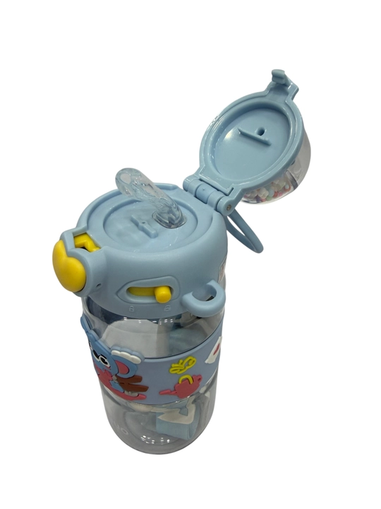 ZANNUO bolalar uchun so'rg'ichli va chayqaladigan qopqoqli suv shishasi, 500 ml