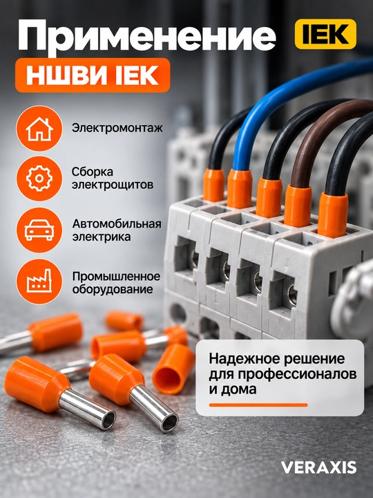 NShVI IEK 0,5-8 mm2 to‘q sariq uchlik, 100 dona