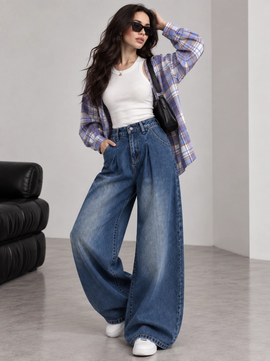 Ayollar jinsi shimlari, ayollar baggi shimlari, keng jinsi shimlar, S–XL