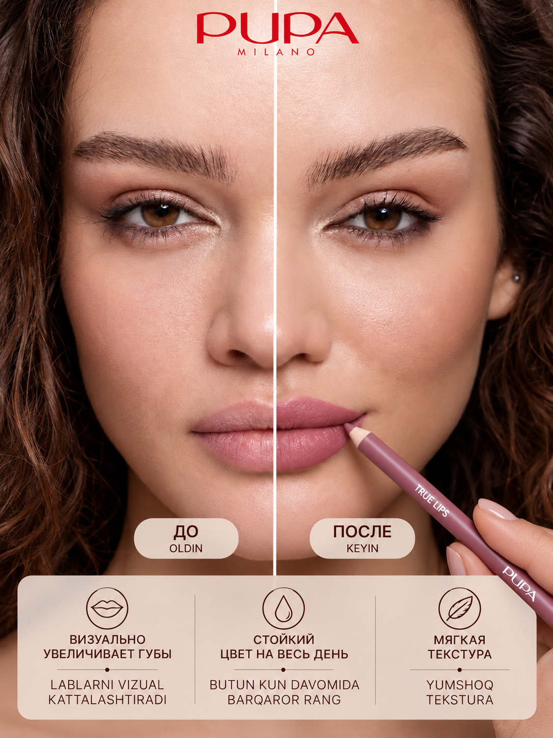 Карандаш для губ PUPA True Lips