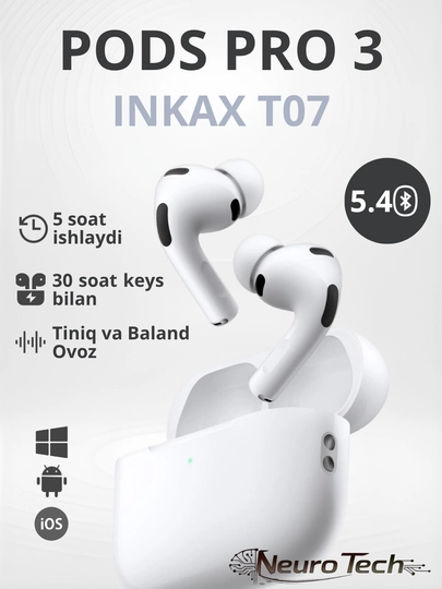Simsiz quloqchinlari Inkax T07 -  iPhone va Android uchun - 