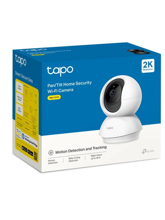 Tapo C210 IP-kamera Wi-Fi 3 MP 2K, 360° ko‘rish, tungi ko‘rish, microSD qo‘llab-quvvatlash