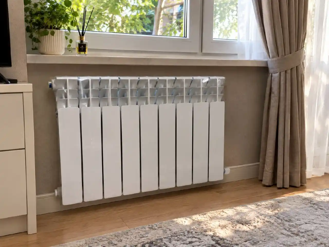 Bimetall isitish radiatori  500 x 80 x 96, 10 ta qo'vurg'a NAWAS VBS