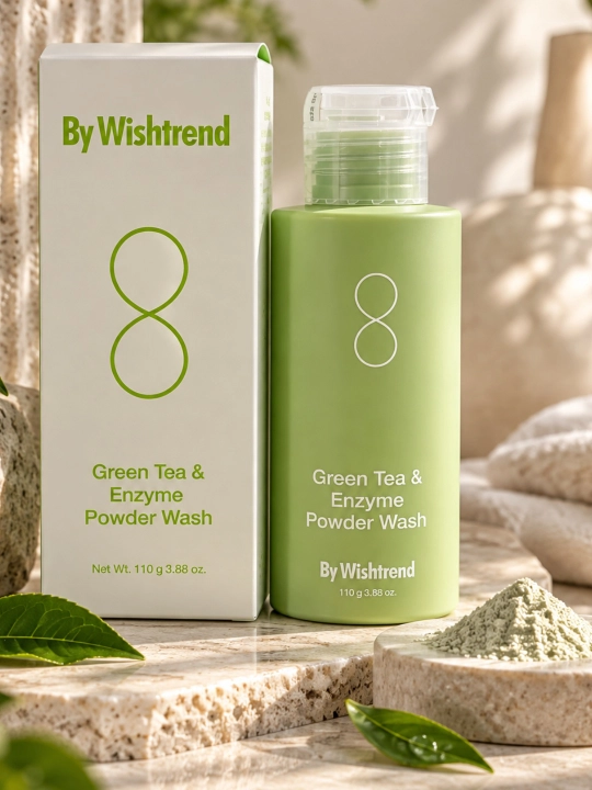 Enzyme powder wash & By Wishtrend Green Tea — fermentli yuvinish kukuni, 110 g - 